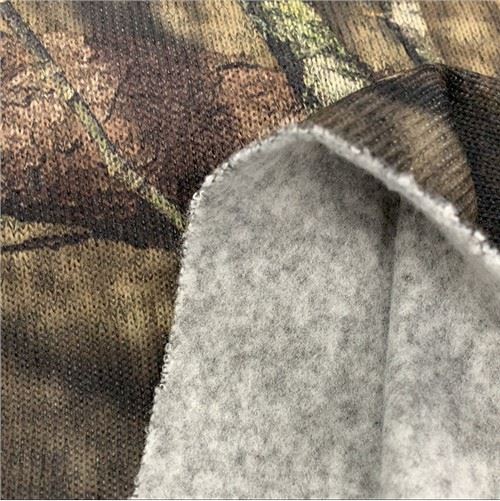 100% pólýester Camo prjónað efni
